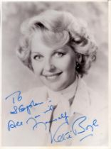 Katie Boyle signed 6x4inch black and white photo. Dedicated. Good condition. All autographs are