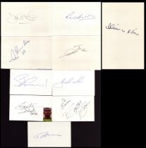 Collection of 10 assorted signed white cards including names Gianluca Festa, Ivica Mornar, Agustín