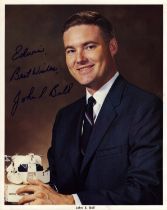 John S. Bull signed 10x8 inch colour photo pictured in suit. Good condition. All autographs are
