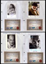 Collection of 9 TV/COMEDY signed photos in binder including Bill Maynard, Sandra Dickinson, Alfred