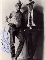 Lee Marvin American Actor Signed With Paul Newman Cut Picture. Good condition. All autographs are