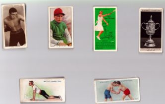 Collection of 6 packs Vintage Assorted Sports Cigarette cards (Tennis, Boxing, Wrestling, Racing and