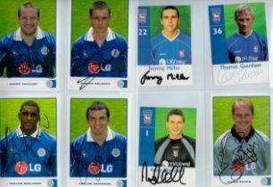Leicester/Ipswich Football Players Signed Photos Collection of 9 approx size 6 x 4 inches Includes