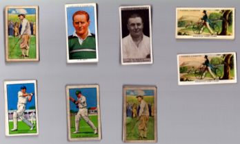 Collection of 8 packs Vintage Assorted Sports Cigarette cards (Golf, Cricket, Pedestrian Hobby