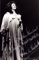 Dame Joan Sutherland signed 6x4inch black and white photo. Dedicated. Good condition. All autographs