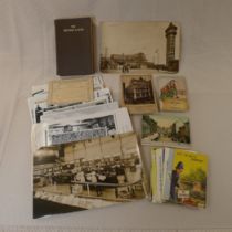 A collection of various vintage original post cards and photographs comprising of a vintage Giant