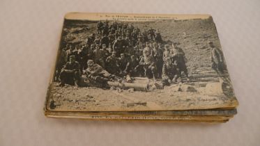 WW1 France An unusual surviving collection of 29 original First World War postcards showing numerous