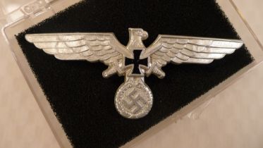WW2 , 1930s An original German N.S.K.O.V. Aluminium alloy breast eagle. The Nationalsozialistische