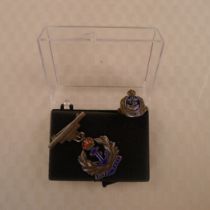 WW2 An original Royal Navy silver and enamel sweetheart brooch and an original Royal Navy
