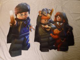 Harry Potter , LEGO Collectables Two large colour printed original cardboard figures used to promote