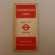 Scarce An original WW2 London Underground diagram of lines pocket map (Tube Map) by Hans Schleger