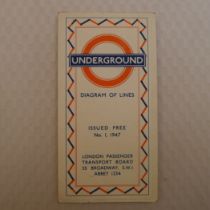 Unusual An original London Underground diagram of lines pocket map (Tube Map) by Harry Beck