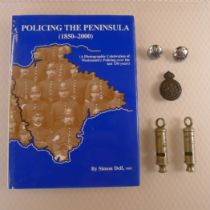 A collection of vintage Police memorabilia comprising Policing The Peninsula (1850 2000) A