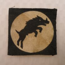 WW2 An original 30 Corps (XXX) printed cloth Formation Sign Patch. XXX Corps were heavily involved