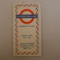 Unusual An original London Underground diagram of lines pocket map (Tube Map) by Harry Beck