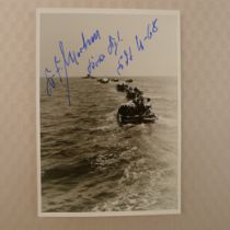 WW2 U Boat A black and white photograph signed by U Boat Commander K F Merten (1905 1993) dated