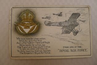 WW1 An unusual original Royal Air Force (RAF) postcard with postmark dated 6th July 1918. The