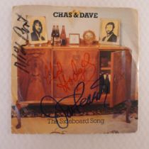 A signed Chas and Dave 7 inch vinyl single The Sideboard Song 1979 signed on the front of the record