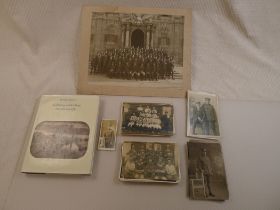 WW1 onwards A collection of 43 vintage postcards and black and white photographs from the First