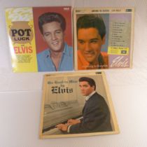 3 x vintage Elvis Presley 12 inch LP vinyl records comprising His Hand in Mine 1960 RCA Records Mono