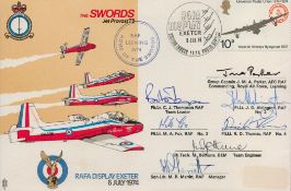 The Swords Jet Provost T5 Display Team Multi Signed FDC. British Stamp with 6 Jul 74 Postmark.