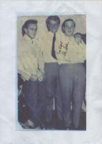Multi signed Brian Gregg, Adie Barrett black and white picture on A4 Sheet. Good condition. All