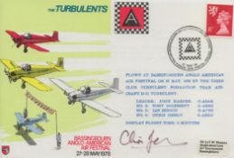 Display Pilot Chris Jesson Signed The Turbulents FDC. British Stamp with 27 Mat 78 Postmark. Good