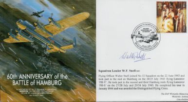 WW2. Sqn Ldr Walter Snell Signed 60th Anniversary of the Battle of Hamburg First Day Cover with