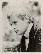 David McCallum signed black and white photo vintage head and shoulders portrait. Dedicated. A
