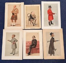 Vanity Fair print collection of 6 Prints. Titles include Men of the day no 39 Subject Mr W W Collins