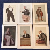 Vanity Fair print collection of 6 Prints. Titles include Jumbo Subject Mr Samuel Pope QC Dated 12/