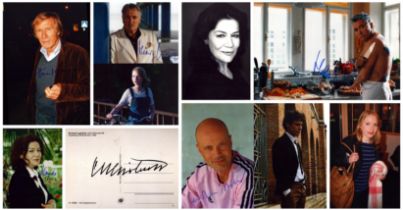 TV FILM collection of 10 signed 12x8 photos. Signatures such as Horst Janson, Elio Germano, Bernhard