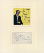 Victor Silvester OBE signed signature card with colour promo photo, mounted to an overall size of 12