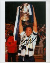 Football Gary Mabbutt signed 10x8 Tottenham Hotspur colour photo pictured lifting the FA Cup. Good