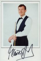 Steve Davis OBE signed colour photo. An English retired professional snooker player who is currently