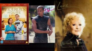 Tv and Film collection of 2 signed photos and 1 signed DVD. Photos signed by Jacob Anderson and