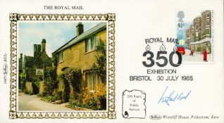 TV Film Michael Bond signed FDC celebrating 350 years of public service from Royal Mail. Also