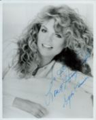 Dyan Cannon Signed 10x8 inch Black and White Photo. Signed in blue ink. Dedicated. Good condition.