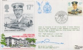 Sqn Ldr Ken Lee DFC (501 Sqn) Signed Lord Dowding Sheltered Housing Project First Day Cover. British
