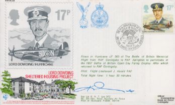 Sqn Ldr Ken Lee DFC (501 Sqn) Signed Lord Dowding Sheltered Housing Project First Day Cover. British