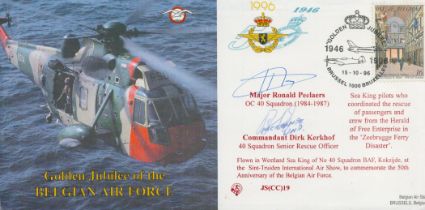 Major Ronald Peelaers and Commandant Dirk Kerkhof Signed Golden Jubilee of the Belgian Air Force