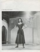 Sophia Loren Signed Black and White Programme Page. Signed in black ink. Signs of Age Present.