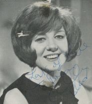 Cilla Black signed vintage black and white picture Magazine cut out. Signed with full name. Was an