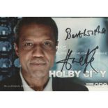 Hugh Quarshie Mr RIC Griffin-Holby City and Julian Glover signed 6x4 photos. Good condition. All