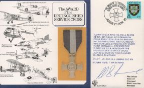 Lt Cdr H. J. Lomas DSC Signed The Award of the Distinguished Service Cross FDC With Jersey stamp and