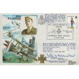 ACM Sir Peter Le Cheminant Signed Major W. G Barker VC First Day Cover. Guernsey Stamp with Guernsey