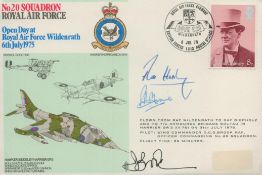 AVM R. P Harding, Air Commodore P. B Hine and Wg Cdr D. C. G Brook Signed No 20 Squadron, Open Day