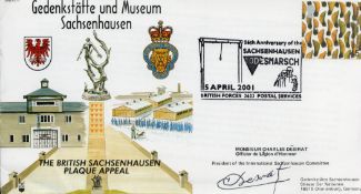 Monsieur Charles Desirat Signed Gedenkstatte Und Museum Sachsenhausen First Day Cover. British stamp