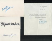 tv and film. Collection of 3 signed white cards and 1 TLS by Frankie Vaughan. 3 signatures from