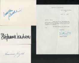 tv and film. Collection of 3 signed white cards and 1 TLS by Frankie Vaughan. 3 signatures from